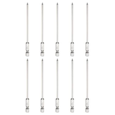 Imagem de HARFINGTON 10 peças de pontas esféricas hexagonais H1,5 (1,5 mm) cabeça 1/10.2 cm haste sextavada 100 mm (4") de comprimento magnético S2 aço métrico chave de fenda chave de broca soquete ferramenta