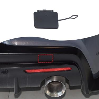 Imagem de Daeiclru Capa de gancho de reboque para para-choque traseiro de carro compatível com Toyota Supra GR A90 A91 MK5 2019-2025, capa de gancho de reboque traseiro acessórios de substituição ABS preto