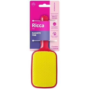 Imagem de Escova de Cabelo Ricca Raquete Flex Pink