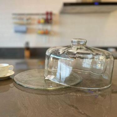 Imagem de Prato com Redoma de Vidro, Tampa Protetora para Bolo e Sobremesas, Transparente