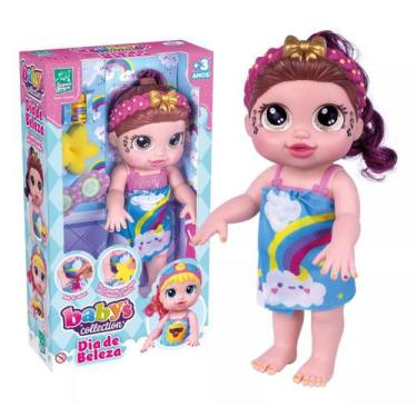 Imagem de Boneca Babys Collection Dia Da Beleza Alive - Morena - Supertoys
