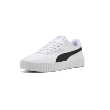 Imagem de PUMA Tênis feminino Carina 3.0, ouro branco e preto, 39