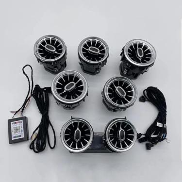 Imagem de APP Control Luz interior para decoração de carro, iluminação ambiente de saída de ar de 256 cores, lâmpada de atmosfera neon acessórios AC serve para Mercedes Benz GLC Class X253 2016-2022