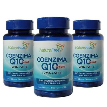 Imagem de Kit 3 Coenzima Q10 100MG + ZMA + VITAMINA E 60 Cápsulas - NathurePro