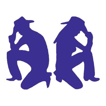 Imagem de Adesivo Decorativo Casal Cowboy e Cowgirl para carro caminhão caminhonete moto parede Country Chapéu rodeio vaquejada (AZUL MARINHO, 40x31,2cm)