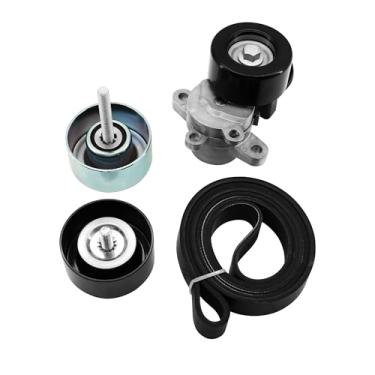 Imagem de GLOCRORET Kit de tensor de correia de transmissão e correia serpentina adequado para Nissan Altima 2007-2012, Maxima 2009-2015, Murano 2009-2014, para 3,5L V6, substitui 39155 7PK1700