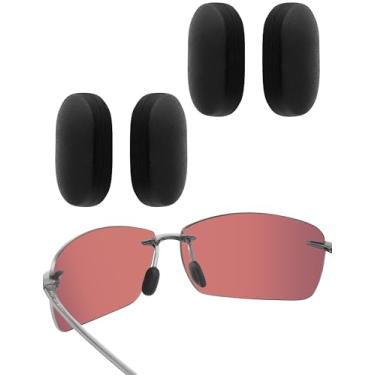 Imagem de Acefrog 2 pares de protetores de nariz atualizados para Maui Jim Lighthouse MJ423-65 mm, Breakwall MJ422-63 mm, óculos de sol Sugar Beach MJ421-62 mm, substituição de nariz push-in, preto