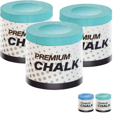 Imagem de 3 peças de giz de bilhar premium bastão de taco de giz redondo cubo puro acessórios de mesa de giz alto desempenho baixa deflexão para torneios profissionais Snooker verde - SOLROS