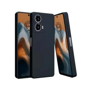 Imagem de Capa de Silicone Aveludada para Moto G35, Proteção Anti-impacto, Preta