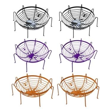 Imagem de Ｂｅｓｇａ Tigela de doces para Páscoa, cesta de doces, lanches diversos, pães, vegetais, cesta de batata, de aranha de Halloween, cestas de frutas para, 6 Peças