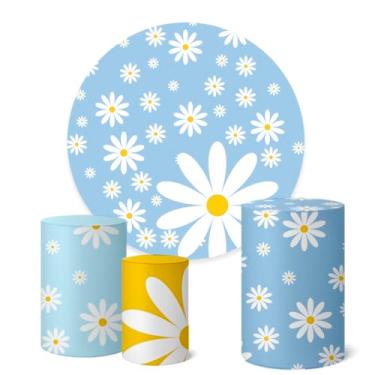 Imagem de Trio Capas Cilindro + Painel Sublimado 1,50m Margaridas (K1DAY0007)