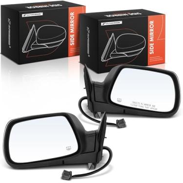 Imagem de A-Premium Par (2) espelhos retrovisores elétricos do lado do motorista e do passageiro - compatível com Jeep WK Series Grand Cherokee 2005-2010 - Retrovisor retrovisor externo preto dobrável manual