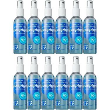 Imagem de Kit 12 Álcool Spray Antisséptico Original 120ML com Clorexidina Assept