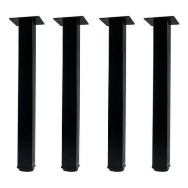 Imagem de Kit Com 4 Pés De Ferro Cannes Quadrado Mesa 75cm Aço Forte