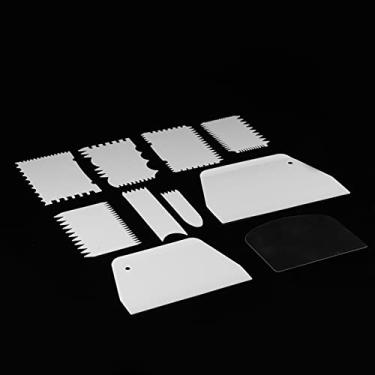 Imagem de ZJchao Raspador de Bolo, 10pcs/conjunto de Cortadores de Massa Plástico Raspadores de Bolo Raspador de Gelo de Massa Mais Suave Ferramentas de Decoração de de para Panificação