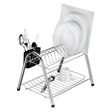 Imagem de Escorredor de Louças 2 Andares Utimil com Tubo em Aço Cromado 