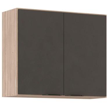 Imagem de Armário Aéreo Firenze 80cm 2 Portas 94241 Demóbile Avena Touch E Grafito