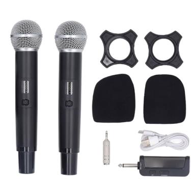 Imagem de Microfone Bluetooth Profissional High Baixo Baixo Bass Wireless Dinâmico Mical com Função de Reverb para Desempenho de Passo Karaokê Cantando Alumínio de Alumínio 2 pacote 2 pacote