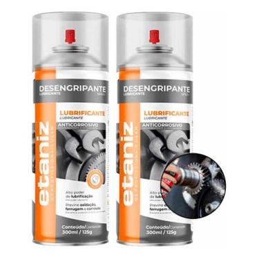 Imagem de Kit 2 Desengripante Etaniz 300ml Antiferrugem Anticorrosivo Metais - C