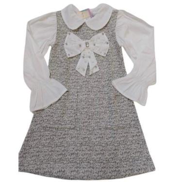 Imagem de Vestido Moletinho Pérolas Menina Infantil Lessa Kids K068-Feminino