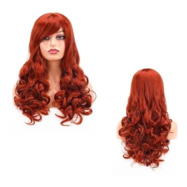 Imagem de Peruca Lace Weng 180g Orgânica Uso Diário C/Franja(Ruiva)