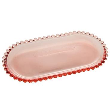 Imagem de Wolff Pearl Travessa Oval de Cristal, Rosa, 30 x 15 x 2 cm