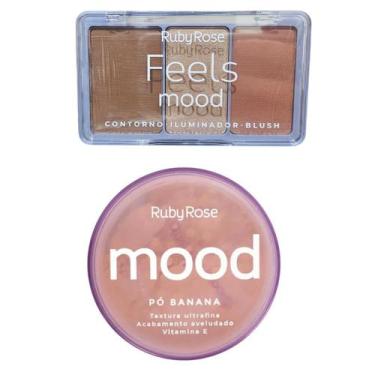 Imagem de Paleta Blush Iluminador Contorno T30, I40, B100 e Pó Banana - Ruby Ros