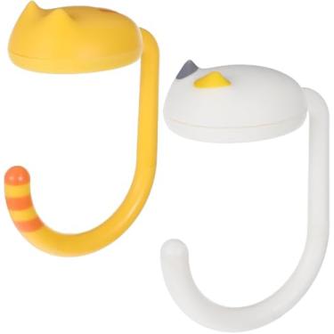 Imagem de Gancho de bolsa de gato, porta-sacos de bolsa de dever de gato fofo para bolsas de mesa Chaves e porta-guarda-chuva de alta resistência para fone de ouvido " (2 pacotes)