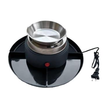 Imagem de Bothyi Máquina elétrica de fazer smores, torrador de marshmallows, presentes de inauguração, panela de fondue derretida, conjunto de panelas de fondue, Preto