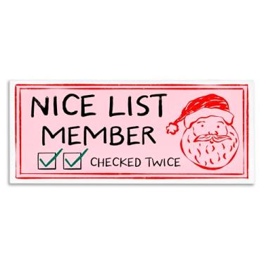Imagem de Stupell Industries Nice List Santa Ticket Canvas Wall Art Design por JJ Design House LLC, 33 x 30