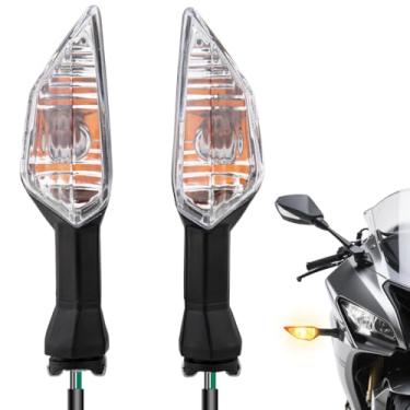 Imagem de Luzes indicadoras de seta de LED compatíveis com Kawasaki NINJA 300 400 650 H2 ZX-25R ZX-6R ZX-10R Z400 Z900 Z1000 (C-Clear)