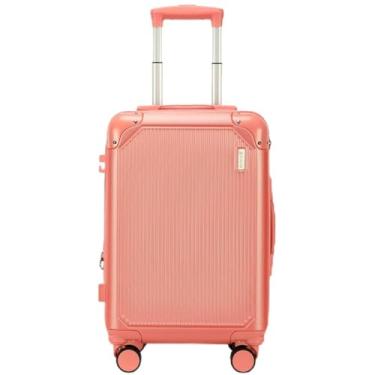 Imagem de Mala de Viagem de Bordo 10Kg Zíper EXPANSÍVEL Padrão ANAC Rígida Rodas duplas 360° Porta Copo Cadeado AntiFurto Resistente Espaçosa (Rosa)