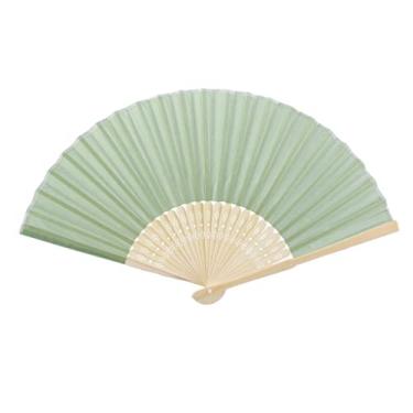 Imagem de Ventiladores de mão dobráveis Ventilador de mão chinês, ventilador dobrável, mini ventilador de mão portátil de tecido de bambu para festa, ventilador de presente Fãs chineses