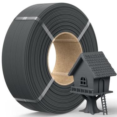 Imagem de JAYO Refil rápido PETG de 1,75 mm, cinza, 1,1 kg, filamento de impressora 3D de impressão rápida para carretéis reutilizáveis, compatível com Bambu Lab, acabamento fosco suave, forte e resistente a