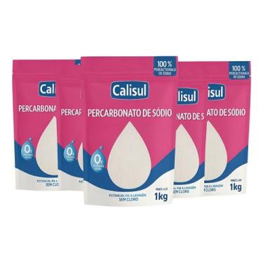 Imagem de Kit 5 Und Percarbonato De Sódio Tira Manchas Roupas 5 Kilos - Calisul,