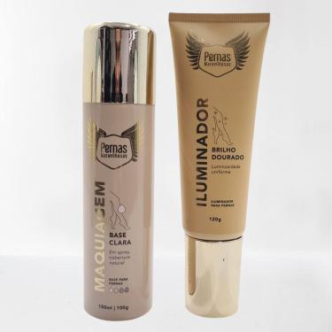 Imagem de Kit Maquiagem e Iluminador Pernas Maravilhosas