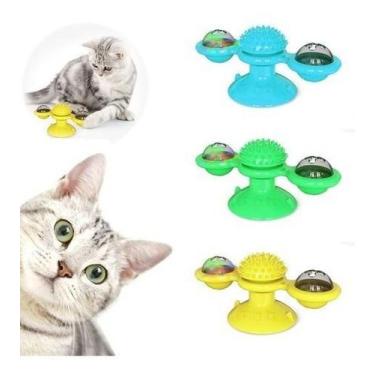 Imagem de Brinquedo estimação Moinho interativo hélice c/ catinip gatos - Novo s
