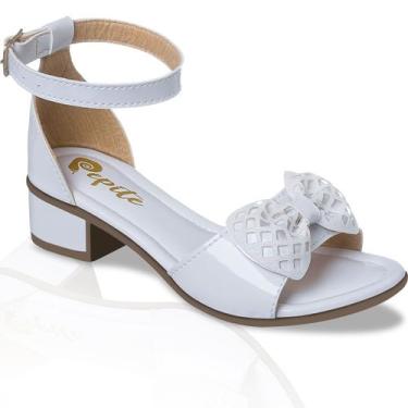 Imagem de Sandália Infantil Feminina Juvenil De Saltinho Baixo Salto Quadrado El