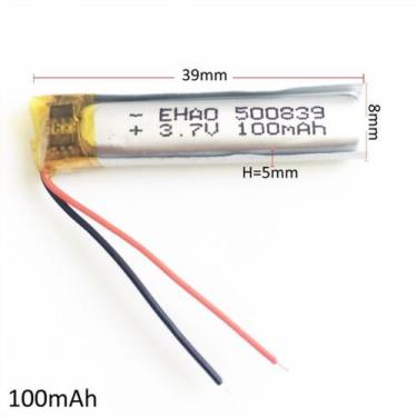Imagem de 500839 C/ 100mah 5mmx08mmx39mm 2 Fios 3,7v - - bgb