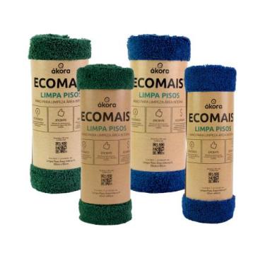 Imagem de Kit 04 Ecomais Limpa Pisos Área Interna Pano De Chão Microfibra - Ákor