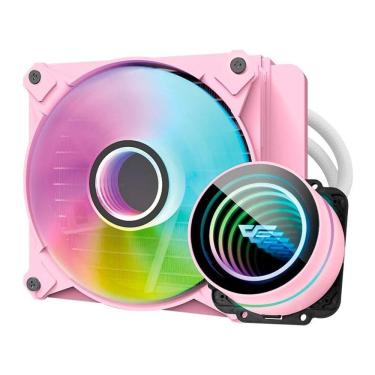 Imagem de Water Cooler Para Processador Darkflash Dx120 Branco/rosa