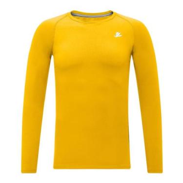 Imagem de Camisa de compressão DEVOROPA Youth Boys de manga comprida dourada M