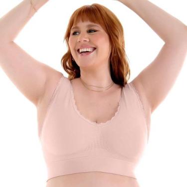 Imagem de Sutiã Top Com Renda e Bojo Removível Sem Costura Blush Zee Rucci, G3