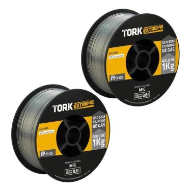 Imagem de 2X Arame Para Solda Mig Uso Sem Gás 0.8Mm - Kit 2 Rolos De 1