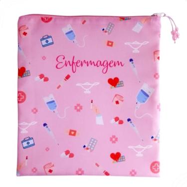 Imagem de Matellassê - Porta Jaleco Enfermagem Medicina Porta Estetoscópio Organizador de bolsa Necessaire Personalizado Biomedicina Fisioterapia Veterinária Odontologia Nutrição (ENFERMAGEM)