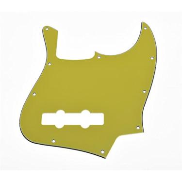 Imagem de Dopro Jazz Bass J Bass Pickguard para EUA/Mexican 4 cordas FD Jazz Bass Amarelo 3 Ply