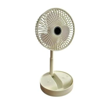 Imagem de Ventilador Portátil Retrátil 180° Silencioso de Mesa – Uso Exclusivo na Tomada (Branco)
