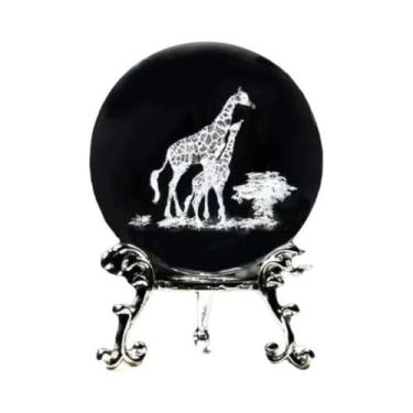Imagem de Bola De Cristal 3D De 60mm Com Figura De Animal Gravada a Laser, Ornam