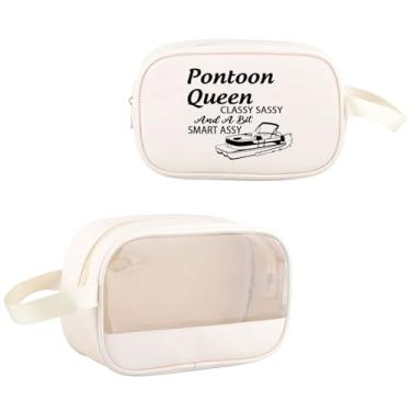 Imagem de JXGZSO Pontoon Gift Pontoon Queen Classy Sassy And A Bit Smart Assy Bolsa de armazenamento Boating G Bag, pontoon queen MB