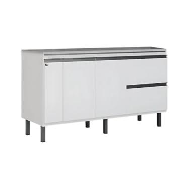 Imagem de Gabinete de Cozinha Balcão 2 Portas Branco 144cm 100% Mdf
